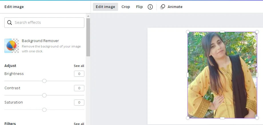 BG remove from canva